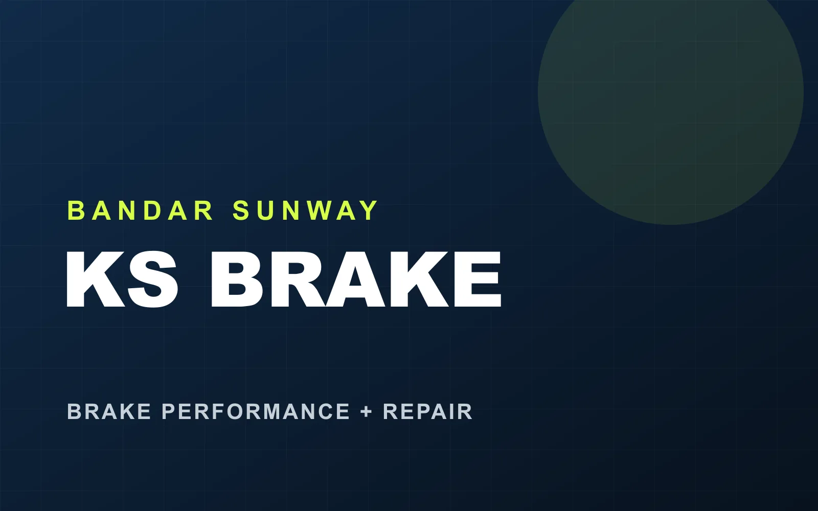 Brake service at KS Brake Performance