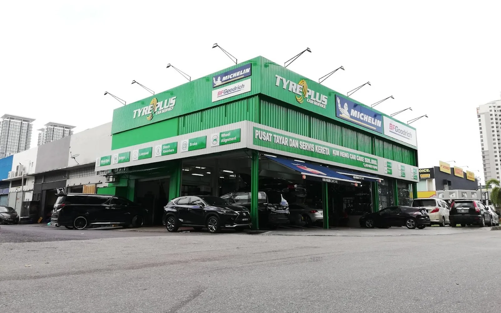 Tyre and car repair at Tyreplus Kim Heng