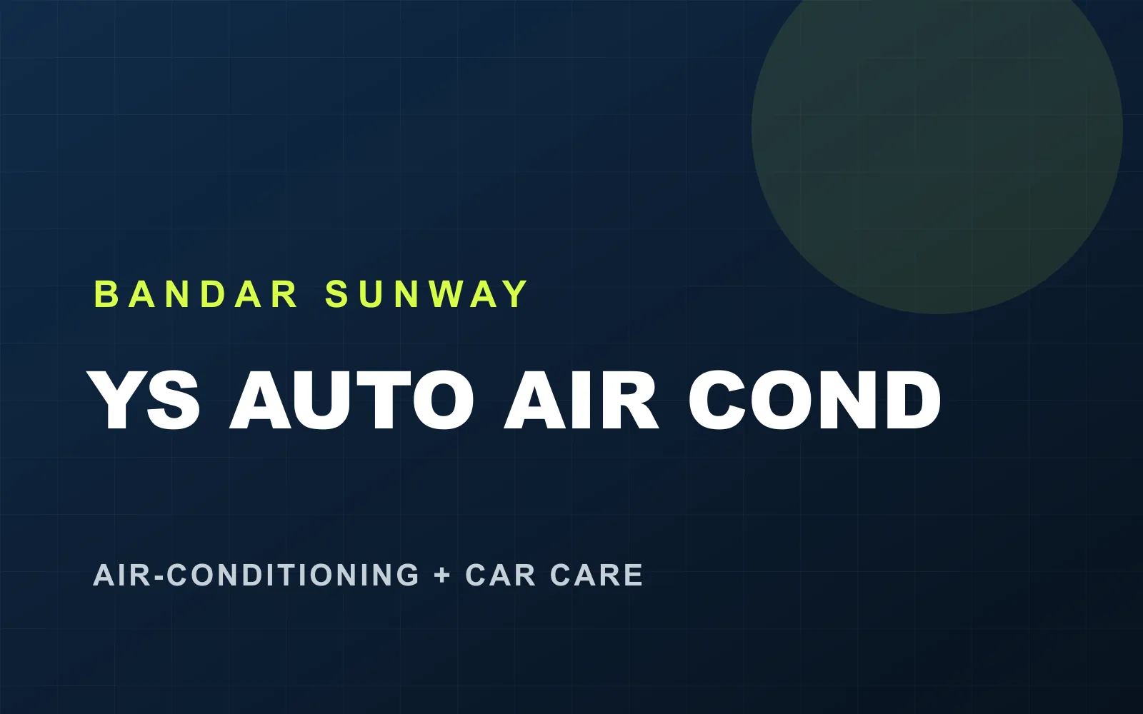 Car air-conditioning at YS Auto Air Cond
